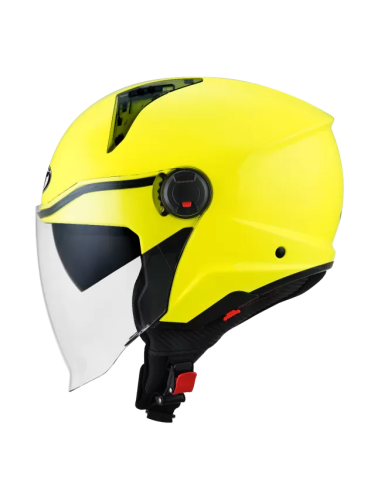 Casco KYT D-City Plain Amarillo Fluo