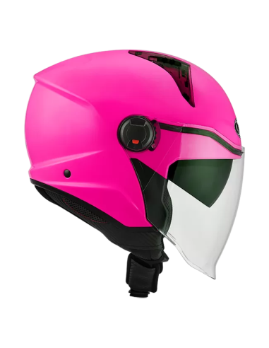 Casco KYT D-City Plain Fuxia Fluo