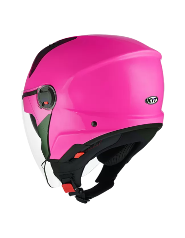 Casco KYT D-City Plain Fuxia Fluo