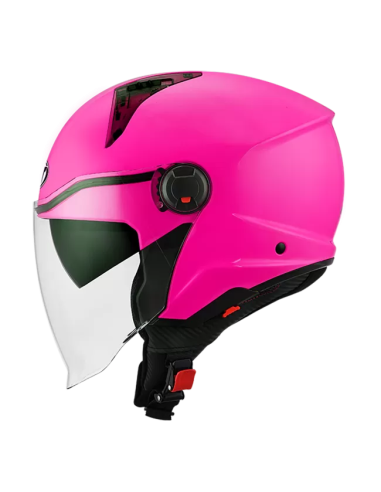 Casco KYT D-City Plain Fuxia Fluo