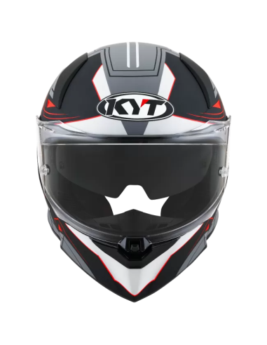 Casco KYT R2R LED Negro/Gris Mate