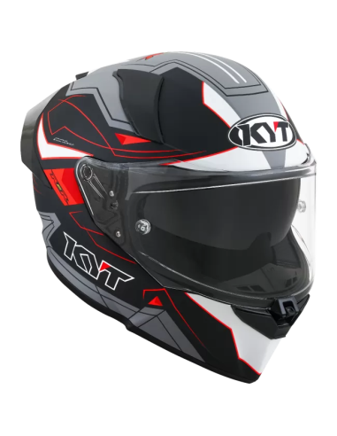 Casco KYT R2R LED Negro/Gris Mate