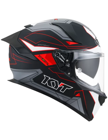 Casco KYT R2R LED Negro/Gris Mate