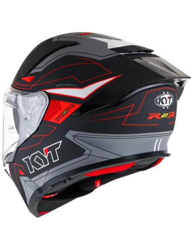 Casco KYT R2R LED Negro/Gris Mate