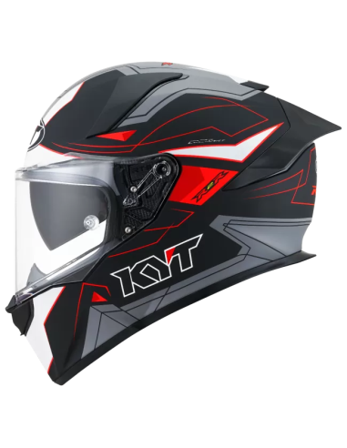 Casco KYT R2R LED Negro/Gris Mate