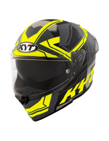 Casco KYT R2R Octane Amarillo Fluo Mate