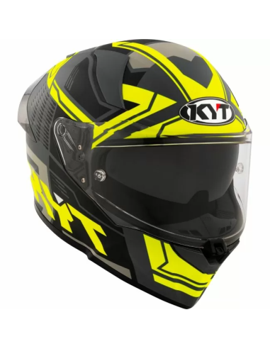 Casco KYT R2R Octane Amarillo Fluo Mate