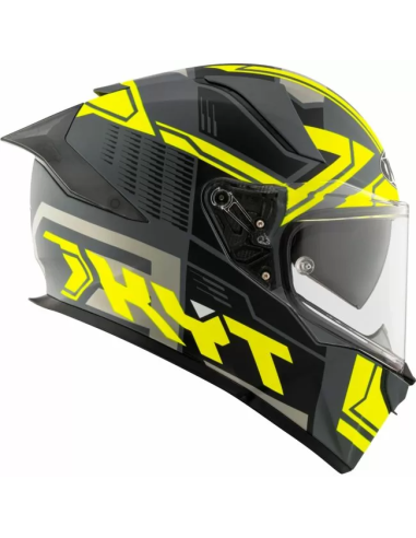 Casco KYT R2R Octane Amarillo Fluo Mate