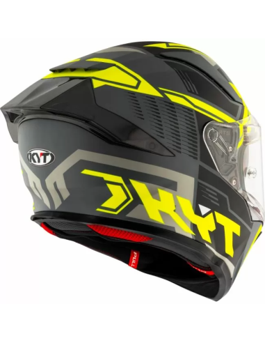 Casco KYT R2R Octane Amarillo Fluo Mate
