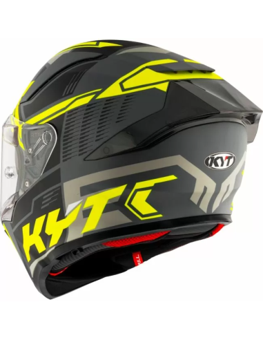 Casco KYT R2R Octane Amarillo Fluo Mate
