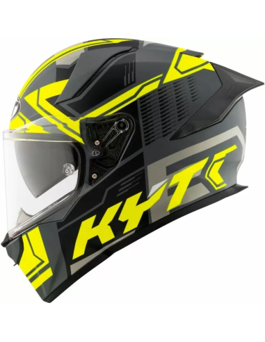 Casco KYT R2R Octane Amarillo Fluo Mate