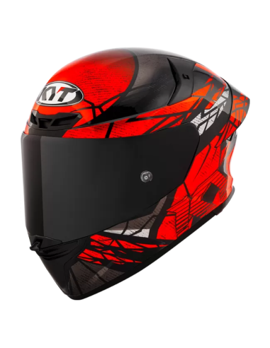 Casco KYT TT-REVO Combustion Rojo Mate