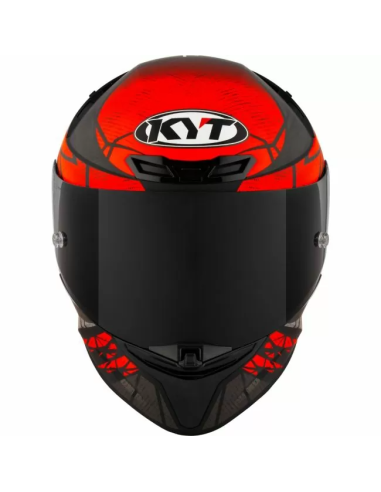 Casco KYT TT-REVO Combustion Rojo Mate