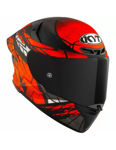 Casco KYT TT-REVO Combustion Rojo Mate