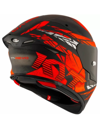 Casco KYT TT-REVO Combustion Rojo Mate