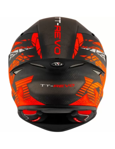 Casco KYT TT-REVO Combustion Rojo Mate