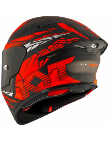 Casco KYT TT-REVO Combustion Rojo Mate
