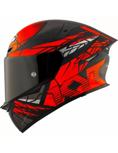 Casco KYT TT-REVO Combustion Rojo Mate