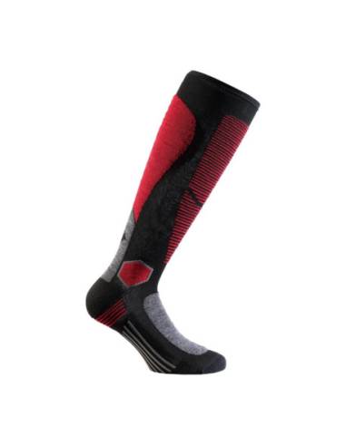 Calcetines SIXS Mot Merino V3 Negro/Rojo