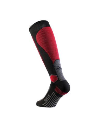 Calcetines SIXS Mot Merino V3 Negro/Rojo