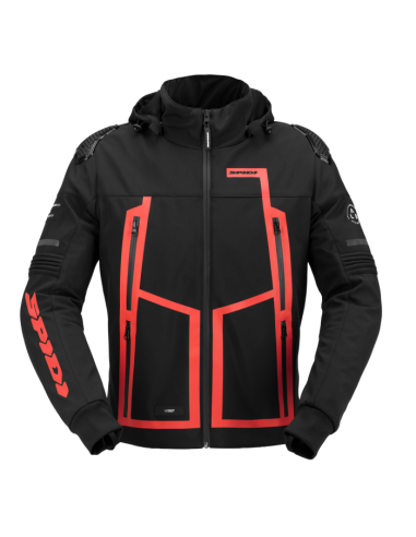 Chaqueta SPIDI Warrior H2OUT® Negro/Rojo