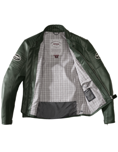 Chaqueta SPIDI Cuero Clubber Verde/Hielo