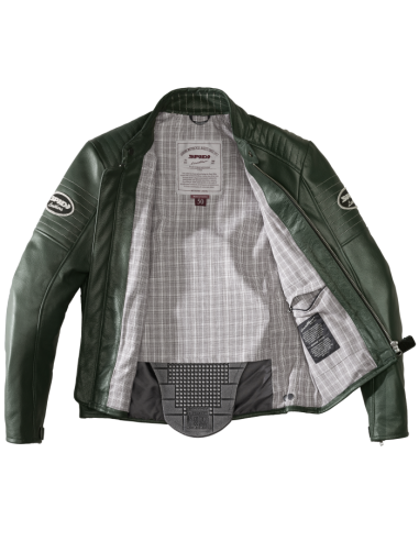 Chaqueta SPIDI Cuero Clubber Verde/Hielo