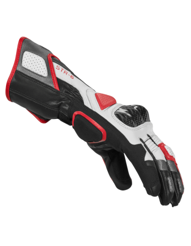 Guantes SPIDI STR-6 Blanco/Rojo