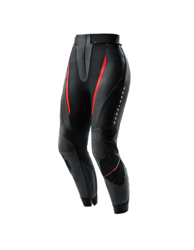 Pantalón REBELHORN Cuero Diva Negro/Rojo