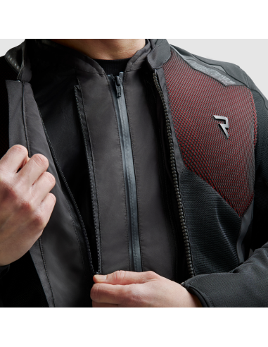 Chaqueta REBELHORN Jax Negro/Rojo