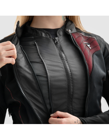 Chaqueta REBELHORN Jax Lady Negro/Rojo