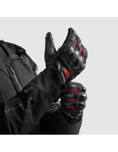 Guantes REBELHORN Defender Negro/Rojo