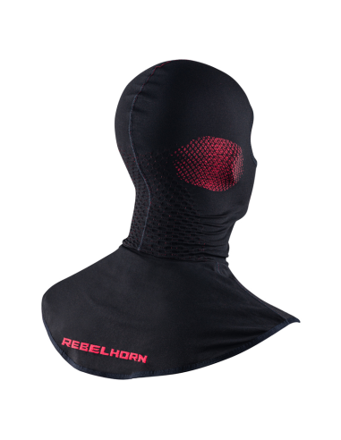 Balaclava REBELHORN Therm II Negro/Rojo