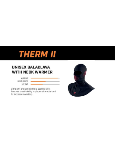 Balaclava REBELHORN Therm II Negro/Rojo