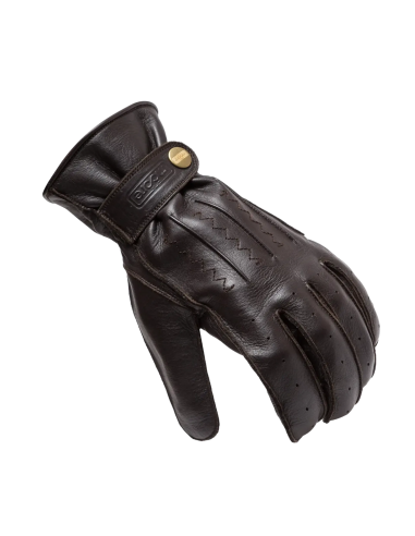 Guantes MOORE Cuero Scrambler Marrón