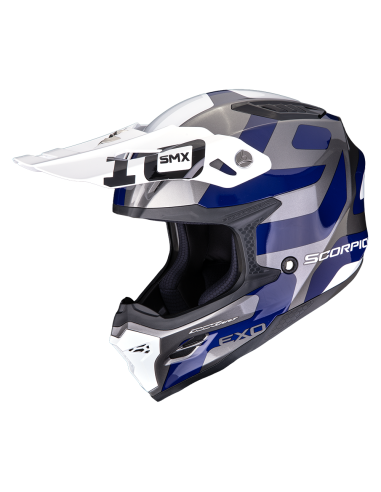 Casco SCORPION SMX-10 Leap Plata/Azul