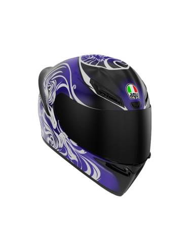 Casco AGV K1 S Windrunner púrpura plata