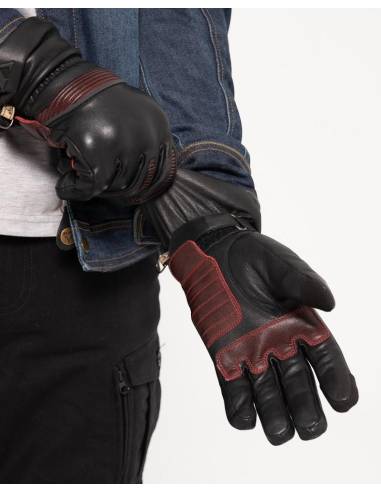 Guantes BY CITY Lyon Man Negro/Rojo