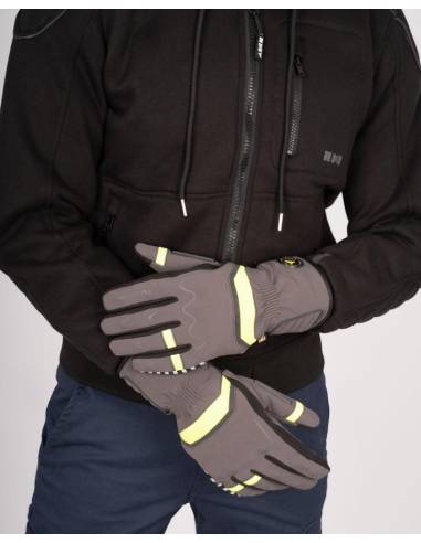 Guantes BY CITY Touring Man Gris/Negro